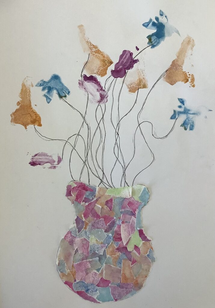 Bild des Monats Juli: Coen aus der Klasse 5a begeistert mit kreativem Stempeldruck